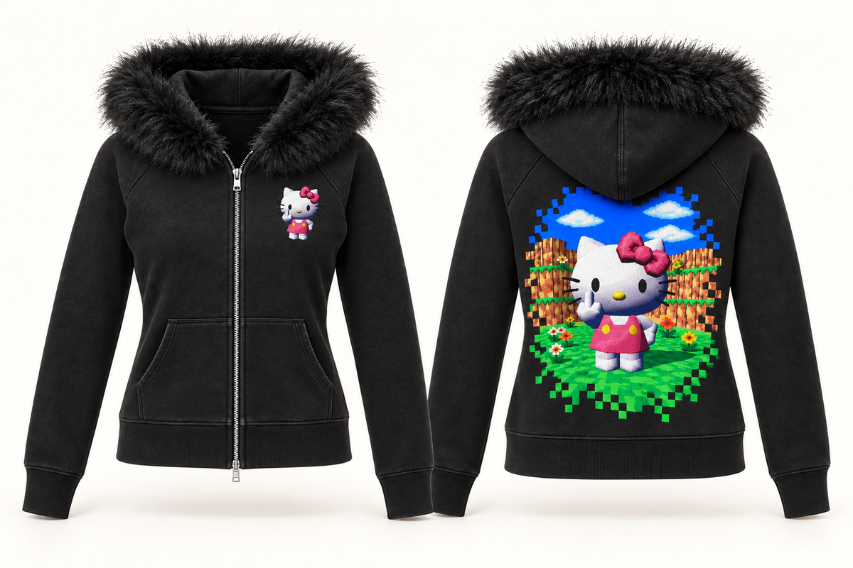 Green Hill Defiance — Black — front and back design mockup