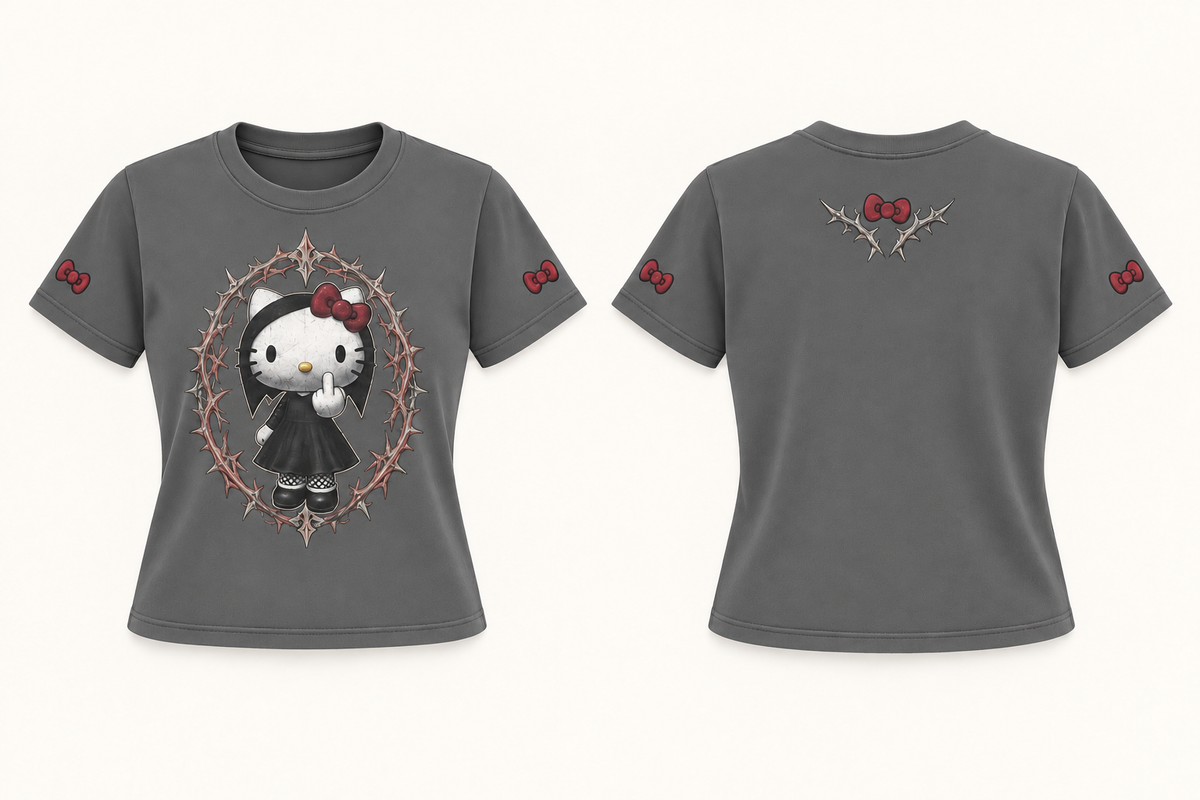 After Hours Goth — Dark Grey — front and back design mockup
