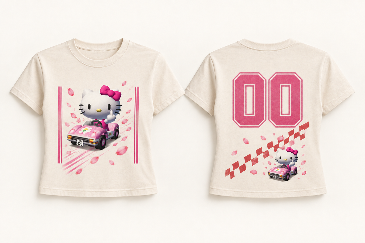 Drift Club — Cream — front and back design mockup